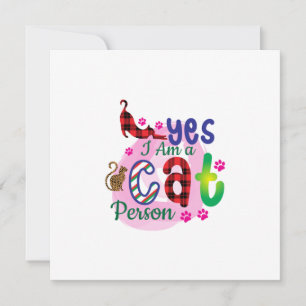 Invitación Arte de gato soy una persona de gatos