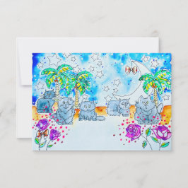Invitación Arte de Gatos