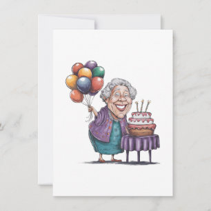 Invitación Arte de globos para fiesta de cumpleaños de Nana h