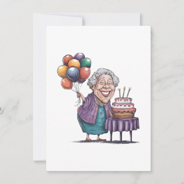 Invitación Arte de globos para fiesta de cumpleaños de Nana h (Anverso)