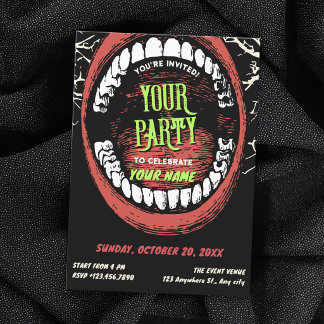 Invitación arte de grito grunge