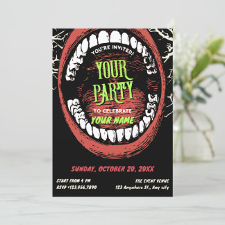 Invitación Arte de grito grunge