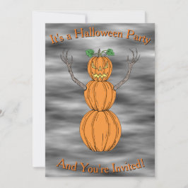 Invitación Arte de Halloween del hombre de calabaza