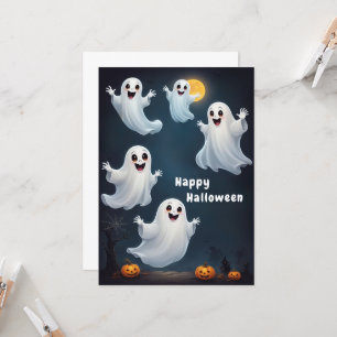 Invitación Arte de Halloween Fantasma Flotante