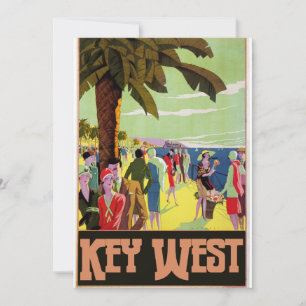Invitación Arte de la época de viajes del oeste de Florida