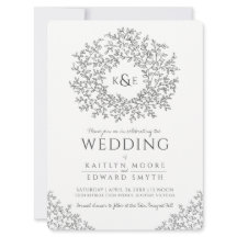 Arte de la línea circular de la hoja boda gris osc