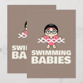Invitación Arte de Logo de Agua del Centro Acuático para Lecc