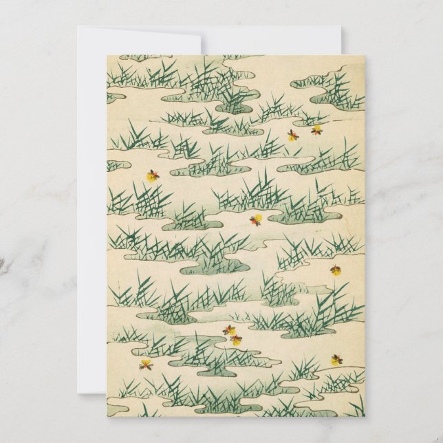 Invitación Arte de luciérnagas verde (Anverso)