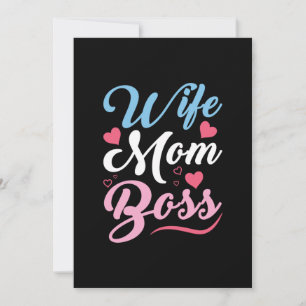 Invitación Arte de madre esposa mamá jefa