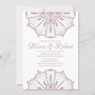 Invitación Arte de Mandala Bohemio Rosa Boda Boho