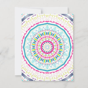 Invitación Arte de Mandala Colorido Vibrante