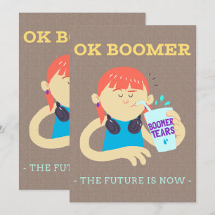 Invitación Arte de Meme Boomer de Dibujos Animados Divertidos