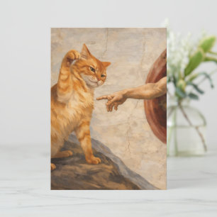 Invitación Arte de meme de gato divertido Creación de Adán co