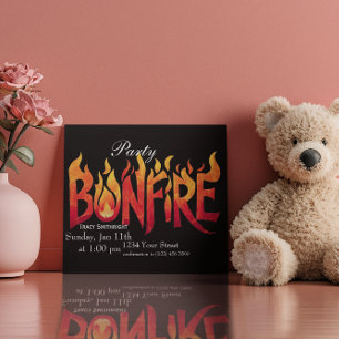 Invitación Arte de Palabras de Fogata Ardiendo