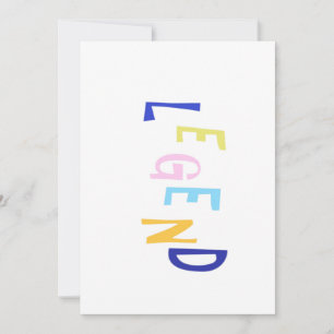 Invitación arte de palabras de leyenda