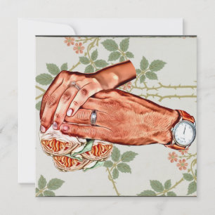 Invitación arte de parejas de novio y novia hombre y mujer