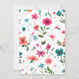 Invitación Arte de patrones florales vibrantes