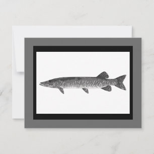 Invitación Arte de pesca Muskie