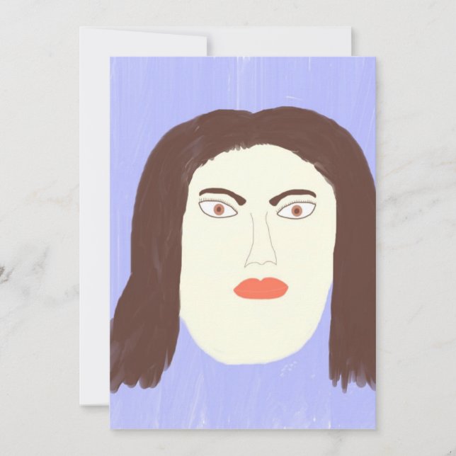 Invitación arte de pintura abstracta de cara chica (Anverso)