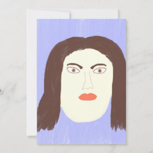 Invitación arte de pintura abstracta de cara chica