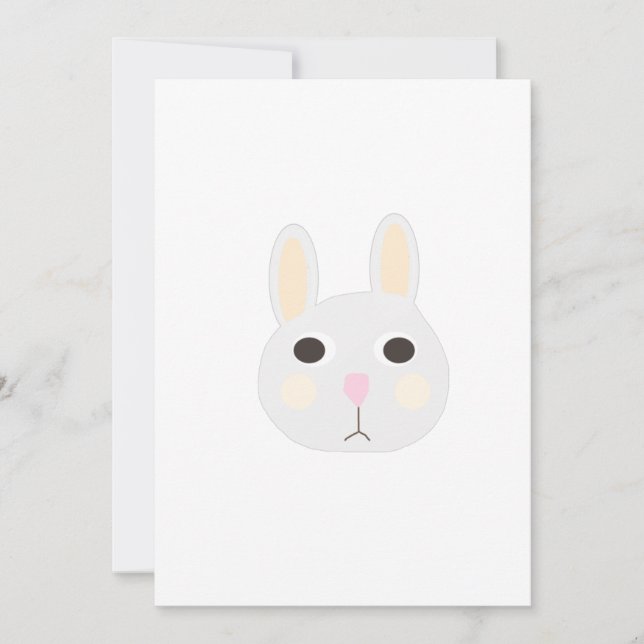 Invitación arte de pintura de conejo (Anverso)