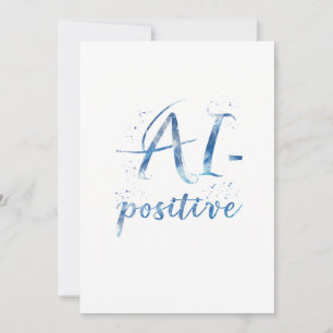 Invitación Arte de texto positivo para IA