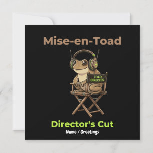 Invitación Arte de Toad Mise-en-Toad Director's Cut Cine Pun