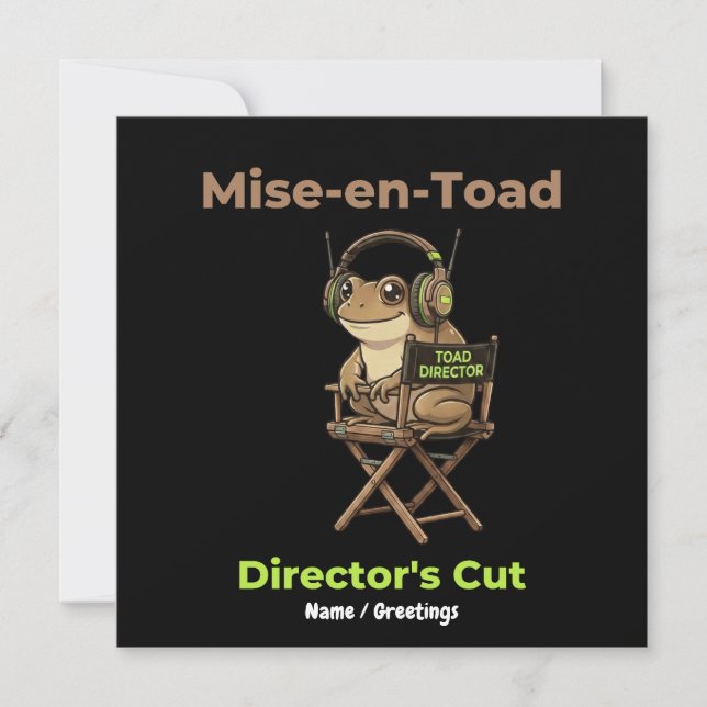 Invitación Arte de Toad Mise-en-Toad Director's Cut Cine Pun (Anverso)