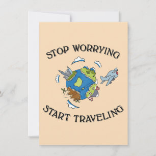 Invitación Arte de Viaje Comienza a Viajar por el Mundo