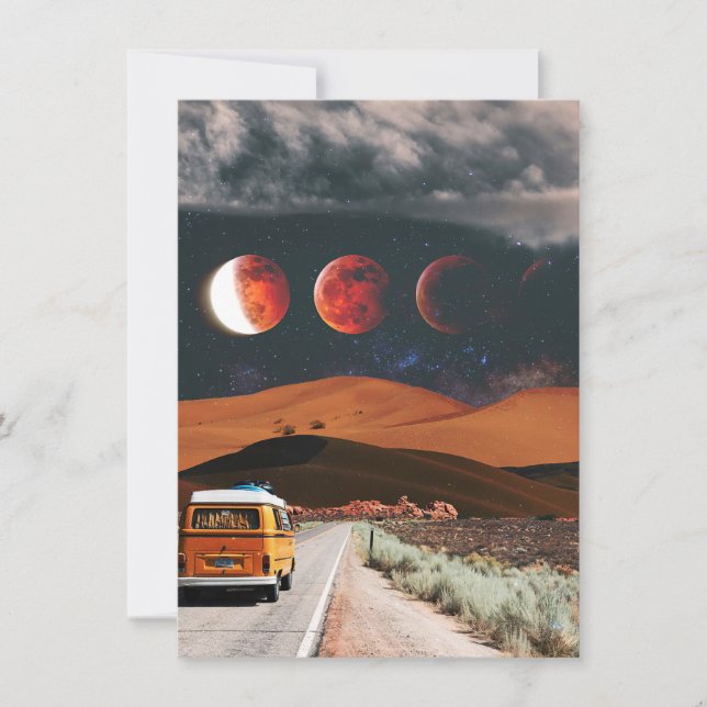 Invitación Arte de viaje de larga distancia (Anverso)