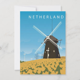 Invitación Arte de viaje Países Bajos
