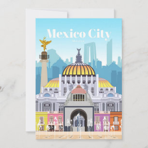 Invitación Arte de viaje Viaje a la Ciudad de México