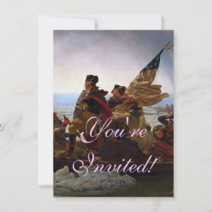 Invitación Arte de Washington cruzando el Delaware