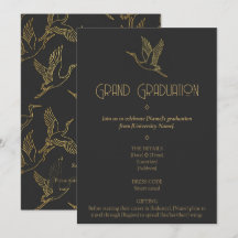 Arte Deco Filigrana de Oro | Graduación de Grulla
