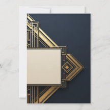 Arte-Deco Navy & Gold