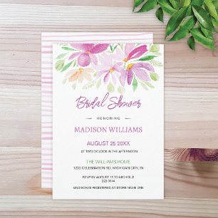 Invitación Arte en acuarela floral de verano lindo