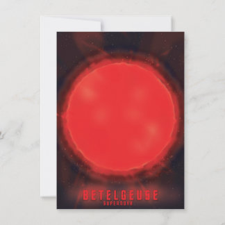 Invitación arte espacial de la supernova de Betelgeuse