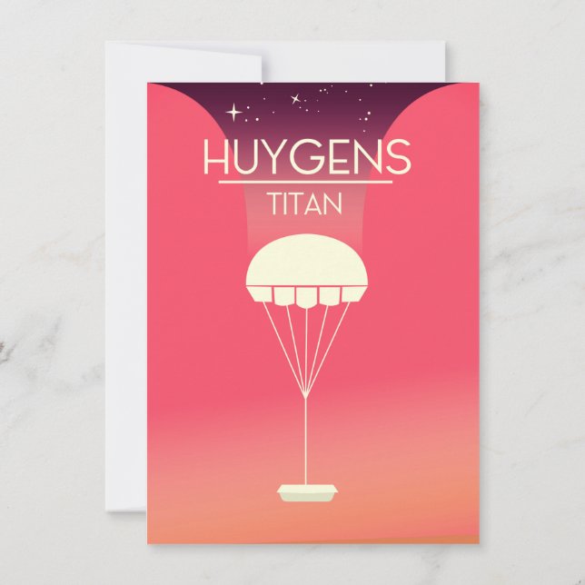 Invitación Arte espacial de Titán de Huygens (Reverso)