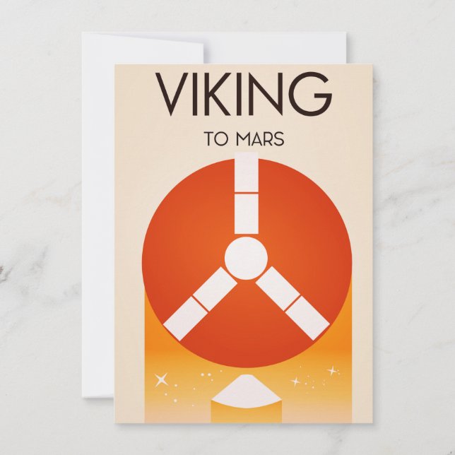 Invitación Arte espacial de Viking a Marte (Reverso)