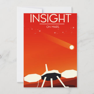 Invitación Arte espacial del módulo de aterrizaje Insight Mar