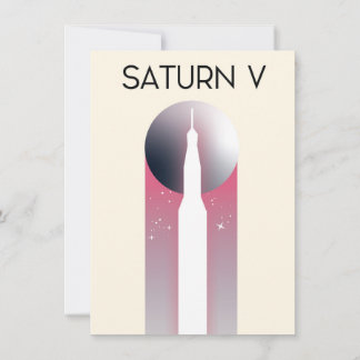 Invitación Arte espacial del Saturno V Apollo