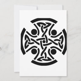 Invitación Arte fino de nudo de cruz celta antigua