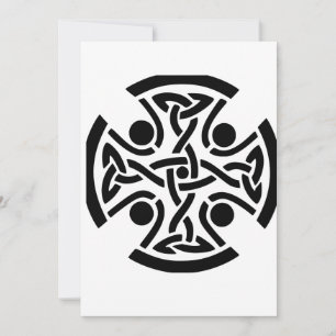Invitación Arte fino de nudo de cruz celta antigua