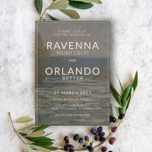 Invitación Arte fino Monet Artístico Vintage Jardín Boda