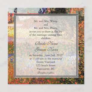 Invitación Arte fino vintage Jardín Florido boda