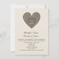 Arte folclórico rústico inspiró una boda cardíaca
