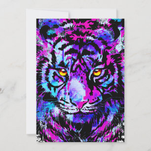 Invitación Arte genial de tigre - Vida silvestre BigCat - Tig