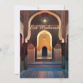 Invitación arte geométrico de mezquita mosaico marroquí Eid M