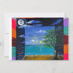 Invitación Arte hecho a mano - Día y Noche