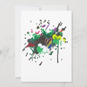 Invitación Arte hecho a mano - Flor de mariposa